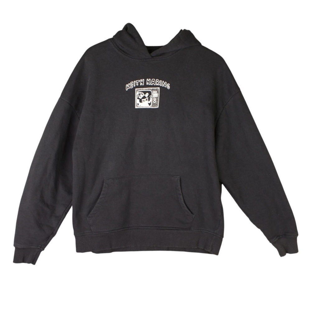 Disney Mickey Mouse x Keith Haring Hoodie Disneyland Unisex Black Size X-Small - Picture 3 of 14